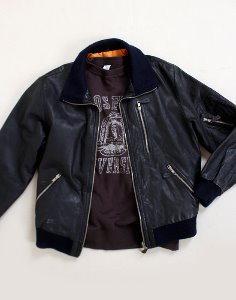 Reversible Flight Leather Jacket ( M size )