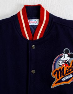 Disney Store Original Varsity Jacket ( M size , Wool , Leather )