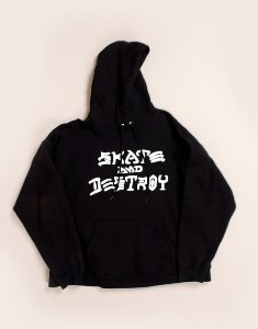 THRASHER SKATE AND DESTROY HOODIE ( L size )