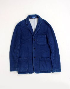 UNITED ARROWS BLUE : LABEL JERSEY JACKEY ( MADE IN JAPAN , L size )