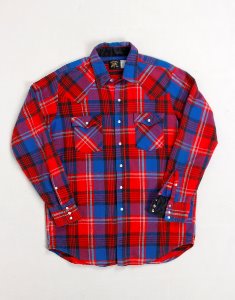 1980&#039;s Saddle King Western  Flannel Shirt ( Made in U.S.A. , XL size )