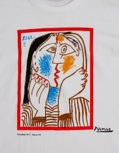90&#039;s Picasso MariHube / NYC T-SHIRT ( 100 size )