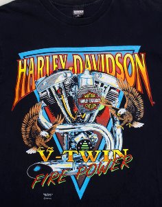 96&#039;s Harley Davidson Hollywood LFA &amp; Co. T-SHIRT ( Made in U.S.A. , XL size )