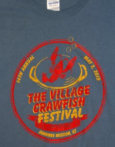 2015 THE VILLAGE CRAWFISH FESTIVAL T-SHIRT ( L size )