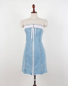 tommy girl denim dress ( MADE IN JAPAN, XS size )