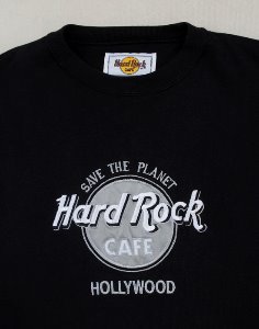 90&#039;s Hard Rock CAFE HOLLYWOOD VINTAGE SWEAT SHIRT ( MADE IN U.S.A. , M size )
