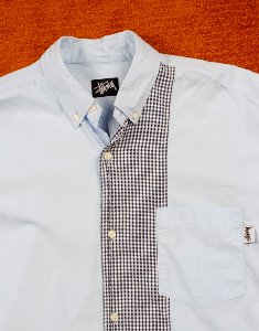 Stussy  Seersucker Cotton Mix Shirt ( 무료 나눔 , XL size )