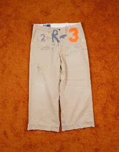 POLO RALPH LAUREN DIRTY CHINO WIDE FIT PANTS ( 34 inc )