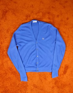 80&#039;s vintage lacoste cardigan (  Made in France . , L size )