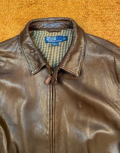 Polo Ralph Lauren Lambskin Leather Jacket ( L size )