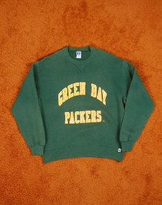 90&#039;s GREEN BAY PACKERS _ RUSSELL ATHLETIC SWEAT SHIRT ( 50/50, MADE IN U.S.A. , L size )