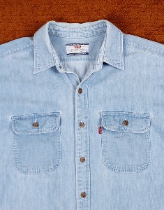 90&#039;s Vintage Levis Denim Shirt ( Made in JAPAN , L size )