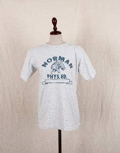 WAREHOUSE &amp; CO SPORTS WEAR  NORMAN PHYS. ED. VINTAGE T-SHIRT ( MADE IN JAPAN , 36 size )