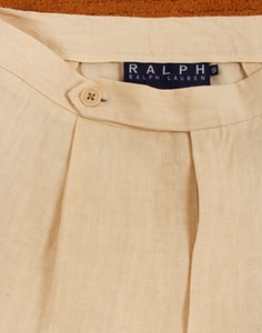 RALPH LAUREN LINEN PANTS ( MADE IN JAPAN, 26 inc )