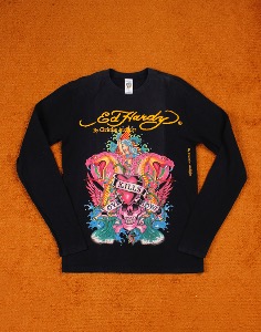 Ed Hardy BY CHRISTIAN AUDIGIER LONG SLEEVE SHIRT ( Made in U.S.A. , S size )