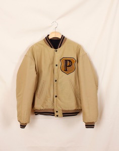 PPFM ( peyton place for men ) REVERSIBLE VARSITY JACKET ( Leather , Wool , M size )