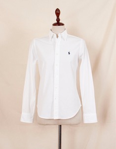 RALPH LAUREN White Shirt ( MADE IN JAPAN, XS size )