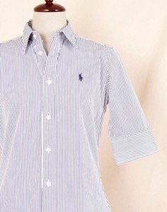 RALPH LAUREN SPORTS Stripe Shirt ( SUPER SLIM FIT, M size )