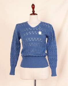 VINTAGE HAND MADE KNIT TOP ( S size )