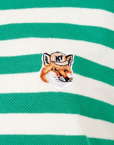 Maison Kitsune Stripes &amp; Fox Polo Shirt  ( S size )