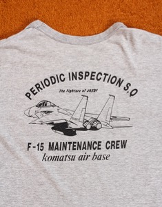 Komatsu Air Base F-15 Maintenance Crew Original T-shirt ( Made in JAPAN , L size )