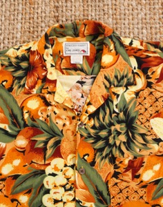 90&#039;s HONOLULU SUNSET by KING JOHN&#039;S Rayon Hawaiian Shirt ( Made in KOREA , L size )