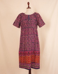 elephant  cotton dress ( made in INDIA, M size )