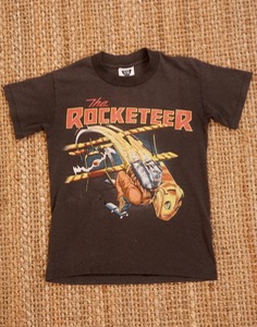 1991&#039;s Rare  Rocketeer Movie Promo Vintage  T- shirt  ( Made in U.S.A. , Kids M size )