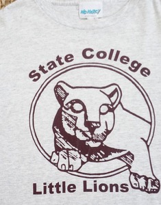 90&#039;s State College Little Lions _ Vintage T-Shirt ( Made in U.S.A. , Single Stitch , L size )