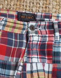 BEAMS PLUS PATCH WORK SHORTS  ( S size )