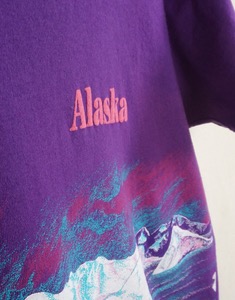 90&#039;s Alaska  Polar Bear Single Stitch Vintage T-Shirt ( Made in U.S.A. , M size )