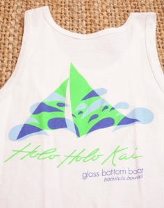 90&#039;s HAWAII Glass Bottom Boat Sleeveless shirt ( Made in U.S.A. , M size )