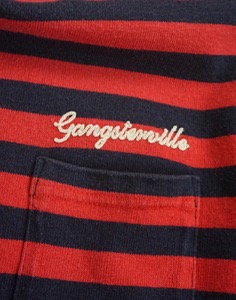 GANGSTERVILLE STRIPE T - SHIRT ( Made in JAPAN , S size )