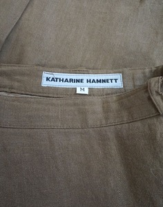 KATHARINE HAMNETT  LINEN SKIRT (  24 inc )