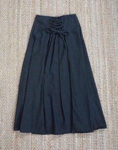 BEAMS Black Denim  Skirt  ( M size )