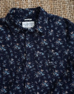 Denim &amp; Supply Ralph Lauren Floral Blue Regular Fit Shirt ( M size )