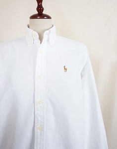 RALPH LAUREN White Shirt ( classic fit, M size )