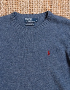 Polo Ralph Lauren Crew Neck Sweater ( Rabbit Hair 10% , Merino Wool 90% , M size )