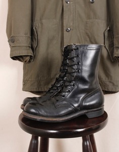 1967’s Vintage VIETNAM WAR Era Boots Men&#039;s  Narrow  Black Combat Biltrite ( Made in U.S.A. , 9 size )