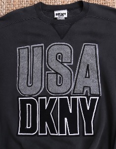 90&#039;s DKNY JEANS  U.S.A. SWEAT SHIRT  ( Made in U.S.A. , Over Fit Shirt )