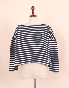 ORCIVAL CROPPED BOAT NECK TOP ( MADE IN FRANCE, M size )