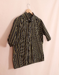 SOPHNET.  S/S LIGHT CHECK SHIRT ( Made in JAPAN , L size )