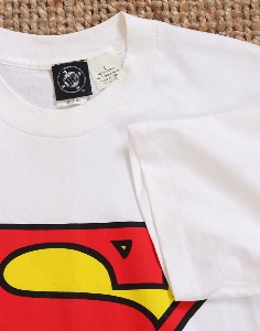 90&#039;s ORIGINAL DC COMICS _  SUPERMAN LOGO T-SHIRT (  Dead Stock, Single Stitch , Made in U.S.A. , L size )
