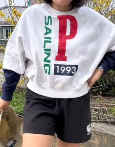 Polo Ralph Lauren  Sailing 1993 Women&#039;s Cropped Sweatshirt  ( M size )