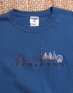 90&#039;s Chicago City Vintage Sweat Shirt ( 50/50 , Made in U.S.A. , L size )