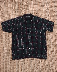 Beams Gauze Fabric Check Shirt ( Made in JAPAN , L size )