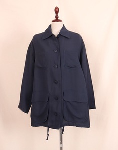 VINTAGE Cacharel Navy Linen Jacket ( MADE IN JAPAN, L size )