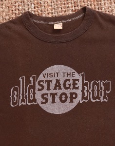 The Flat Head _ Visit The Stage Stop Old Bar Shirt&quot;  ( Made in JAPAN , Single Stitch , 36 size )