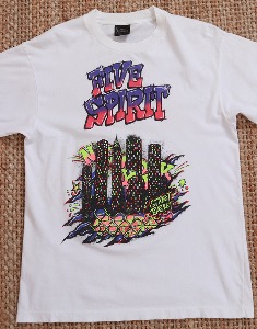 DESCENTE_FIVE SPIRIT STREET BASKET Vintage T-Shirt ( Single Stitch , L size )